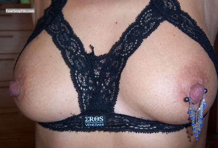 Tit Flash: Big Tits - Anacreonte from ItalyPierced Nipples 